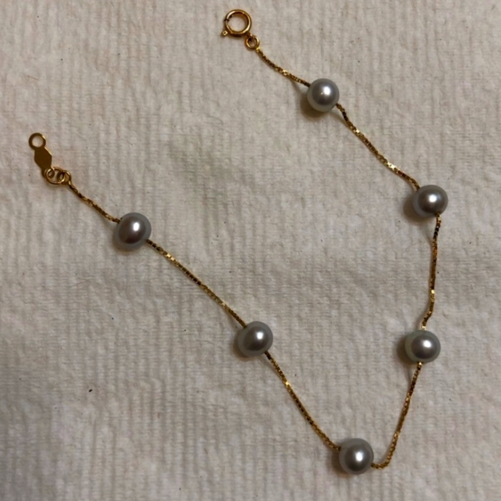 14k gray pearl